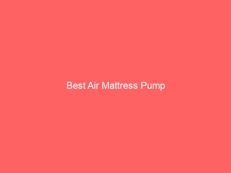 Read more about the article Best Air Mattress Pump