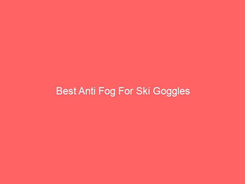 Read more about the article Best Anti Fog For Ski Goggles
