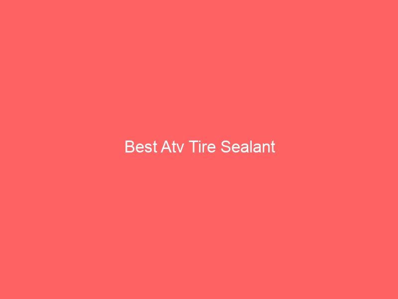 Read more about the article Best Atv Tire Sealant