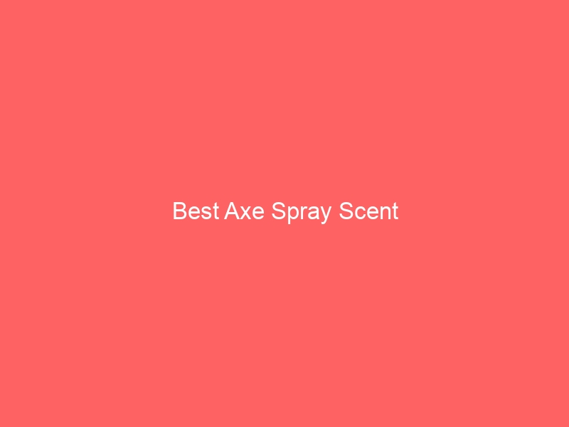 Read more about the article Best Axe Spray Scent