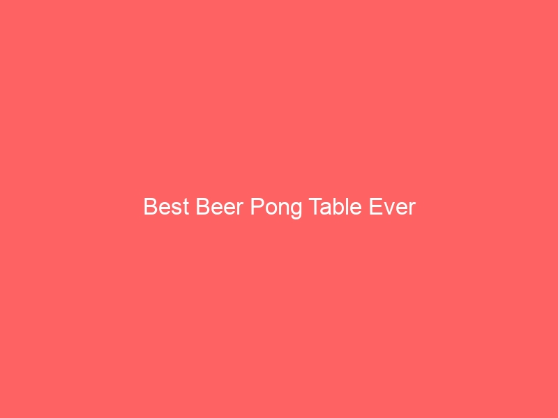 Read more about the article Best Beer Pong Table Ever