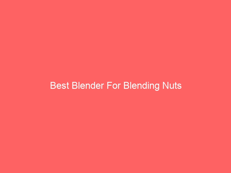 Read more about the article Best Blender For Blending Nuts