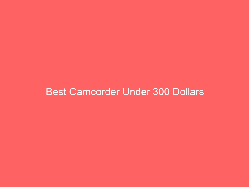 Read more about the article Best Camcorder Under 300 Dollars