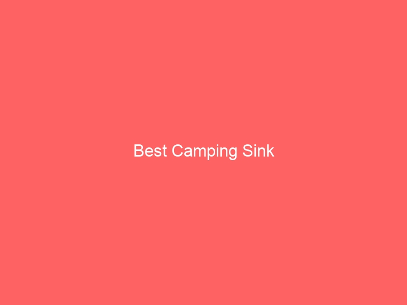 Read more about the article Best Camping Sink