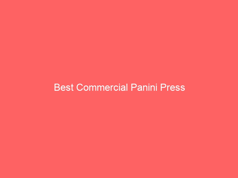 Read more about the article Best Commercial Panini Press