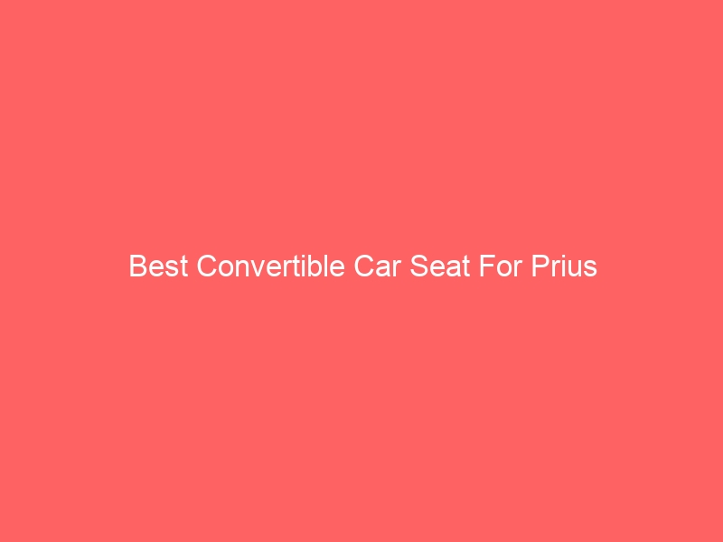 Read more about the article Best Convertible Car Seat For Prius