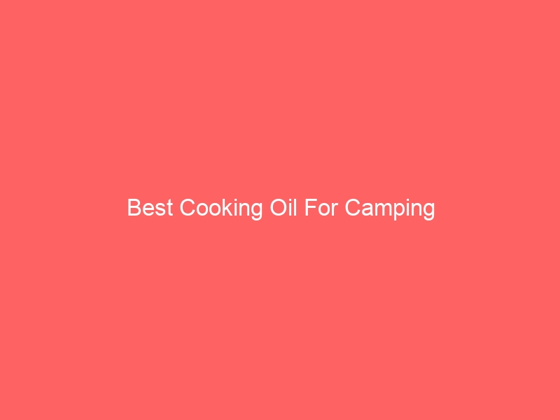 Read more about the article Best Cooking Oil For Camping