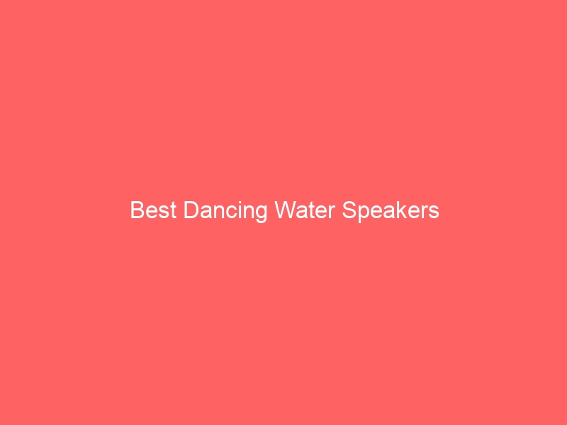 Read more about the article Best Dancing Water Speakers