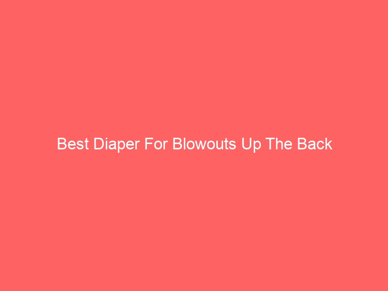 Read more about the article Best Diaper For Blowouts Up The Back