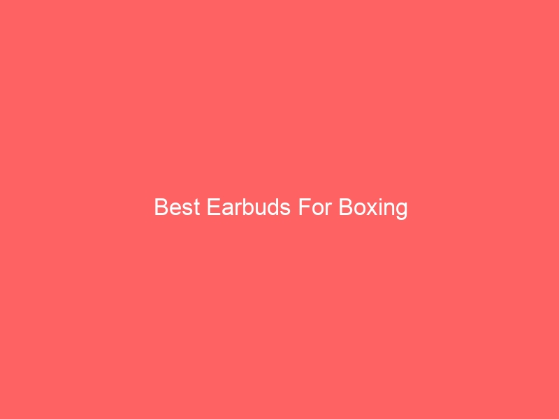 Read more about the article Best Earbuds For Boxing