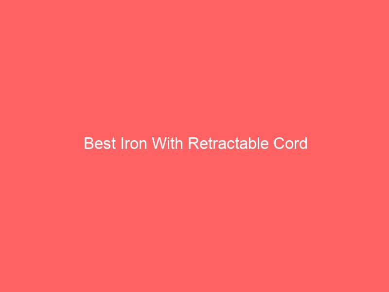 Read more about the article Best Iron With Retractable Cord