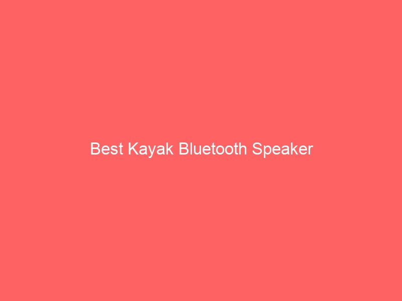Read more about the article Best Kayak Bluetooth Speaker