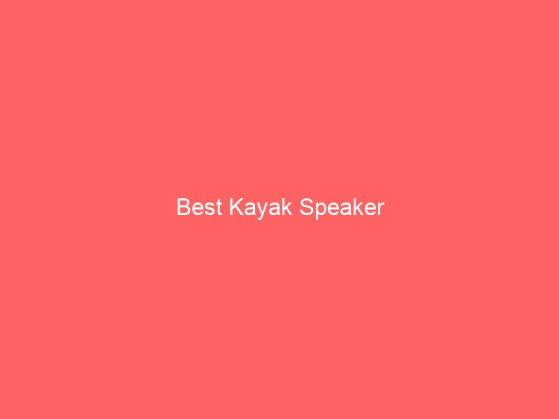Read more about the article Best Kayak Speaker