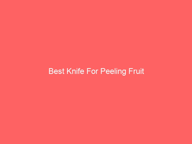Read more about the article Best Knife For Peeling Fruit