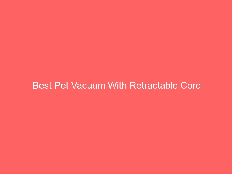 Read more about the article Best Pet Vacuum With Retractable Cord