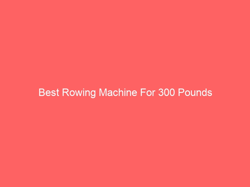 Read more about the article Best Rowing Machine For 300 Pounds
