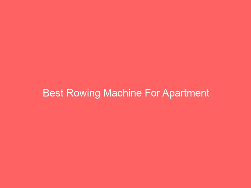Read more about the article Best Rowing Machine For Apartment