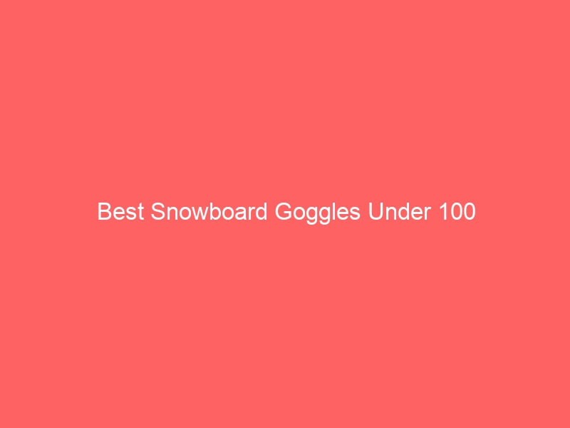 Read more about the article Best Snowboard Goggles Under 100