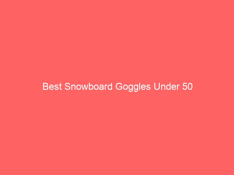 Read more about the article Best Snowboard Goggles Under 50
