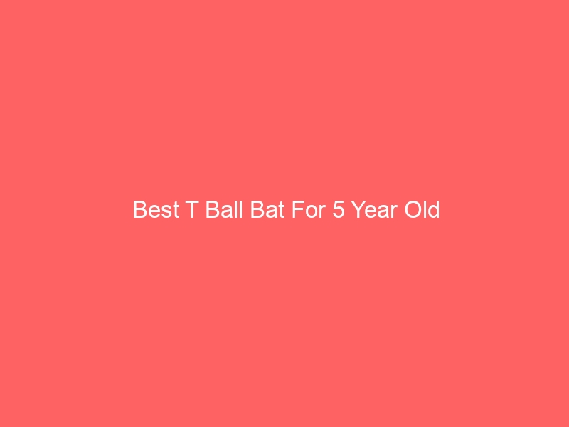 Read more about the article Best T Ball Bat For 5 Year Old