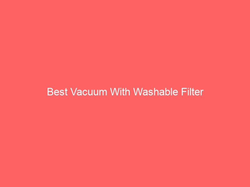 Read more about the article Best Vacuum With Washable Filter