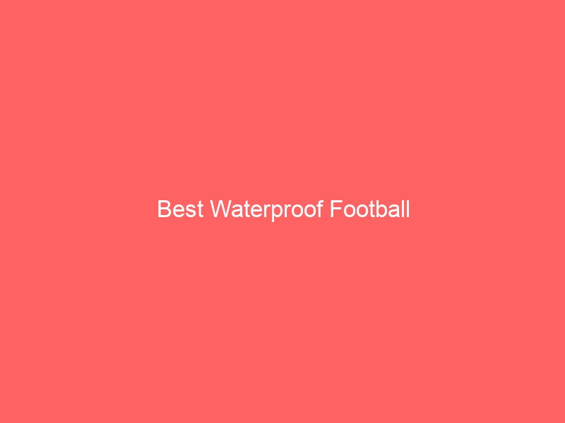 Read more about the article Best Waterproof Football