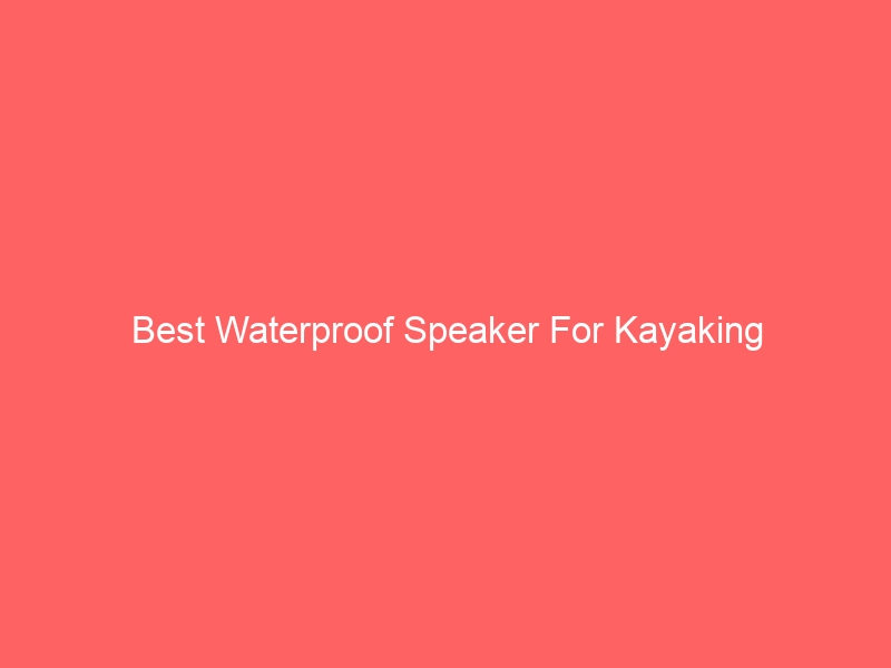 Read more about the article Best Waterproof Speaker For Kayaking