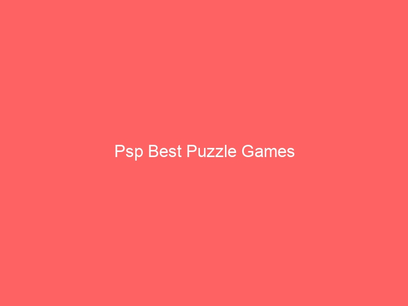 Read more about the article Psp Best Puzzle Games